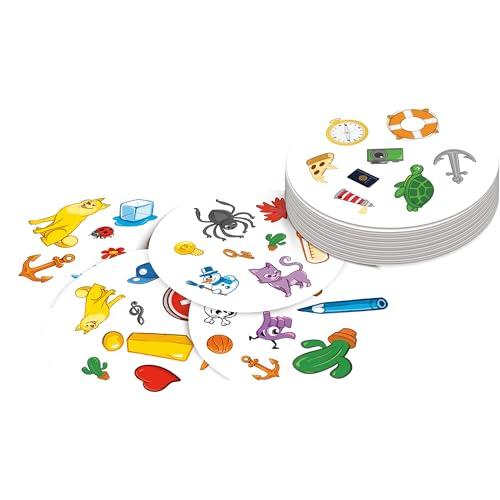 Asmodee Spot It! Classic Card Game (2024 Refresh) - Eco Blister Edition, 5-in-1 Visual Recognition Game, Develops Quick Reflexes and Family Fun, Ages
