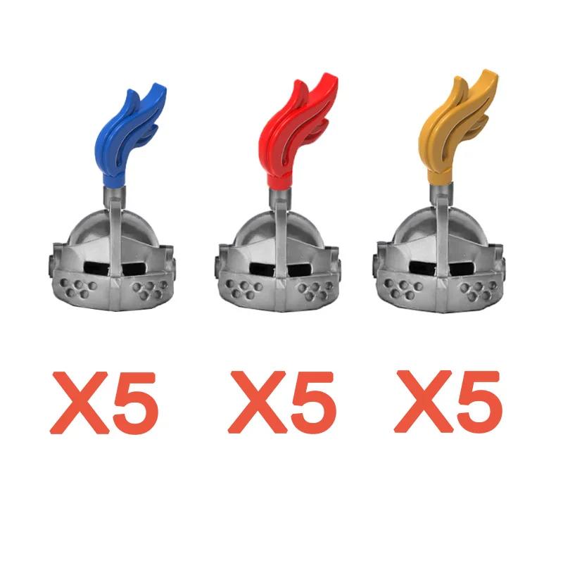 Medieval Knight MOC Building Block Helmet Mask Soldier Weapon Short Trident Shoulder Armour Vest Gun Hoe Axe Sword Toy Gift K049