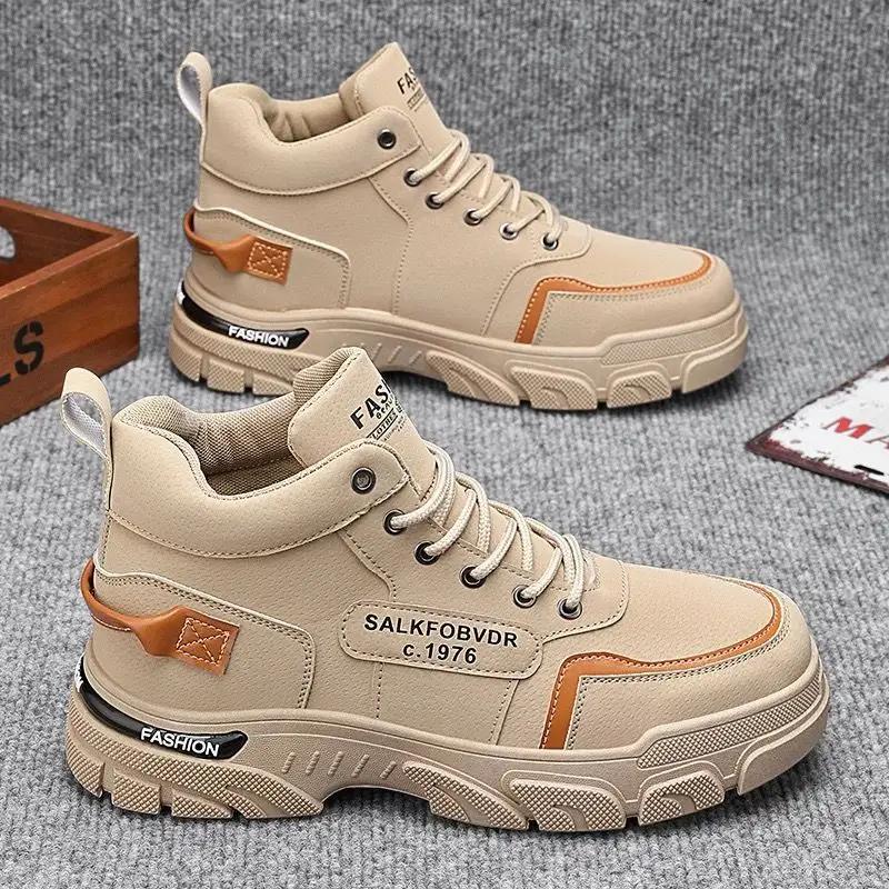 

Men Shoes Four Seasons Short Boots New British Style Fashion Anti Slip Comfortable Mountaineering Boots Sports Casual Shoes men 40