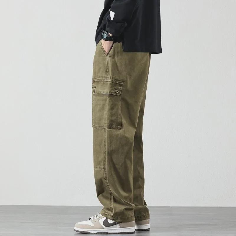 Men's Spring/Summer Fashion: Spliced Personality Trousers with Big Pockets
