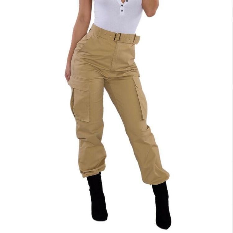 Women High Waist Cargo Pants Plus Size 