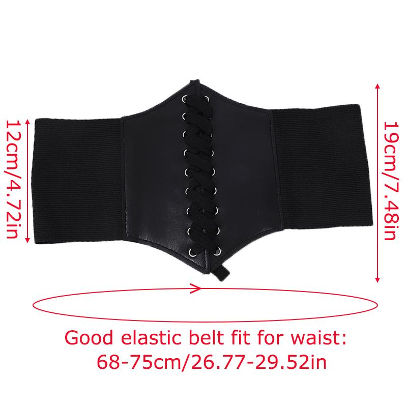 1PC Delicate Texture Elegant Posture Soft Durable Faux Leather Shirts Stylish Versatile Wide Waistband Daily