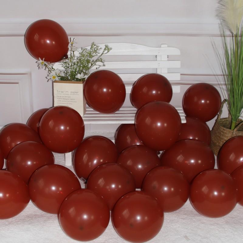 10 Retro Brown Coffee Cocoa Khaki Latex Balloons - Birthday Decor