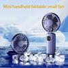 USB Handheld Mini Fan Foldable Portable Neck Hanging Fans 5 Speed USB Rechargeable Fan with Phone Stand and Display Screen