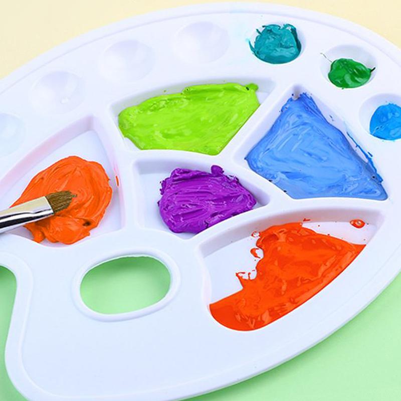 1pc Children Drawing Toys Elliptical Color Palette Office Educational Supplies for Art Students Beginner Easy to Clean TMZ