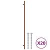 VidaXL Cabinet Handles 20 Pcs, Door Handles with Screws, Drawer Handles for Cupboards Buffets Lockers Crates, 3203618