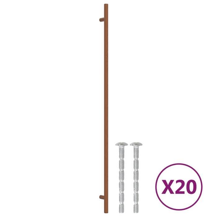 VidaXL Cabinet Handles 20 Pcs, Door Handles with Screws, Drawer Handles for Cupboards Buffets Lockers Crates, 3203618