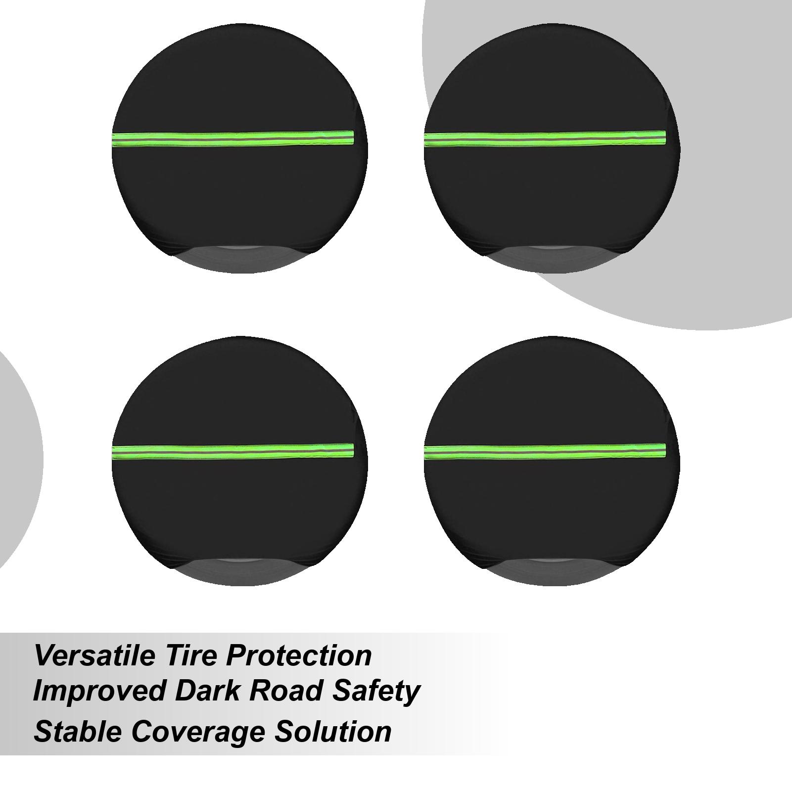 

For Car Car Tire Cover 4 Pieces Trailer RV Reflective Wheel Cover Heavy Duty Sun Rain Snow Dust Protection Bag For Trucks RV Van CHINA