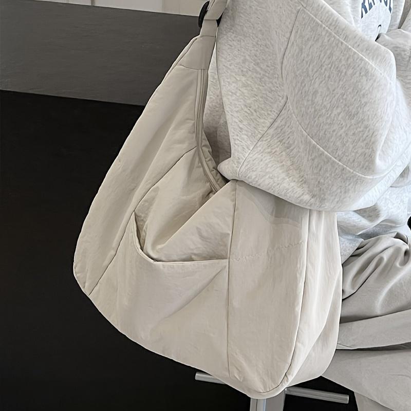 Nylon-Umhängetasche mit weichem Griff Leicht, Verstellbarer Riemen, Reißverschluss, Weiches Gewebe Perfekt für Alltag, Einkaufen, Reisen und Outdoor-Aktivitäten