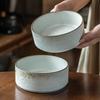 Salad Bowl Straight Bowl Household Ceramic Tableware Bowl Personal Rice Bowl Restaurant Hotel Japanese Noodle Bowl
