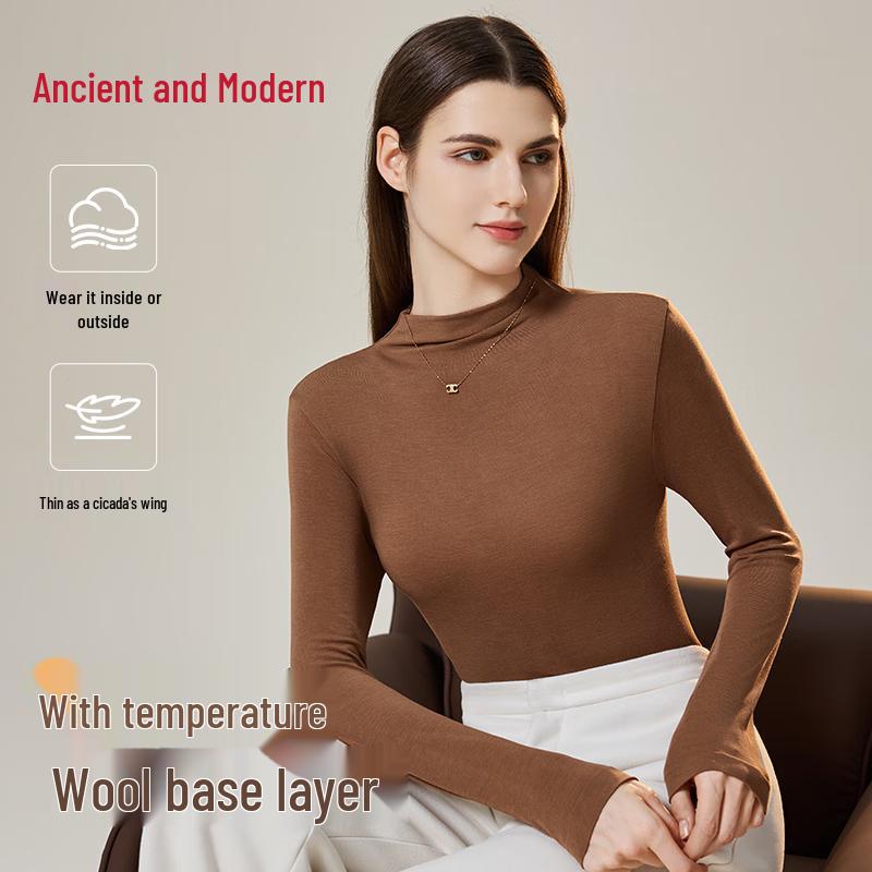 

Женский тонкий термотоп из смесовой шерсти GUJIN One Size