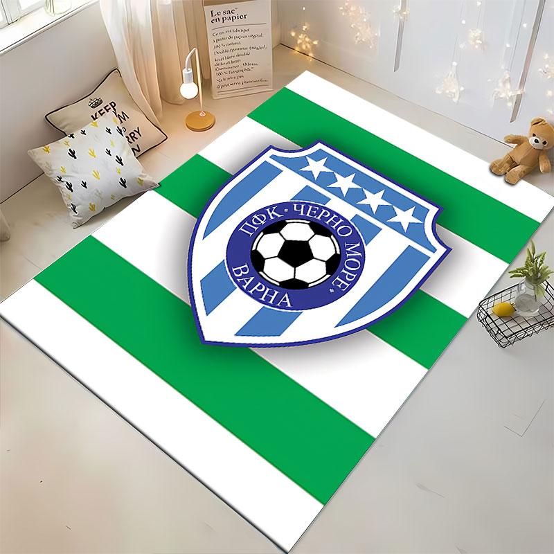 Soccer Emblem Carpet Design suitable as a non-slip mat for the living room or bedroom sofa