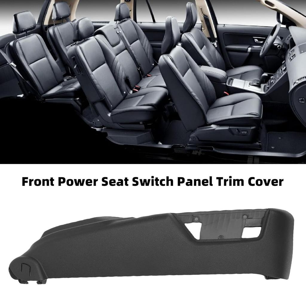 Aramox Front Right Power Seat Switch Housing Trim Bezel Panel Replacement for XC90 MK1 2002-2014 (Black: 39802016)