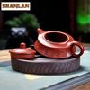190ml Aesthetic Yixing Purple Clay Teapots Handmade Weekly Count Pot Raw Ore Dahongpao Mud Kettle Zisha Tea Set For Tea Craft