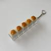 Caramel Bread Fidget Keyboard Toy Stress Relief 1/2/3/4/5/6/9-Keys Keyboard Finger Clicker Keychain Office School Decompression Button Sensory Toy
