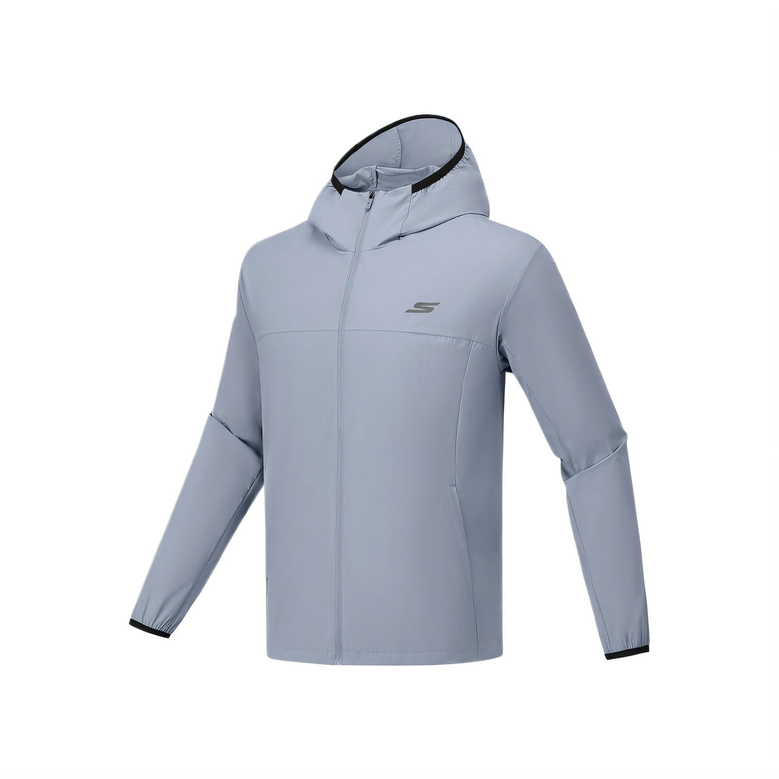 Skechers Godri Comfortable Versatile Hooded Fashion Jacket Men Jacket Wind-Grey P325M049-02N6 L