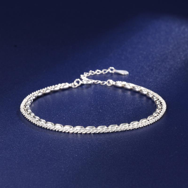 Gypsy Double-layer Bracelet Women's Simple and Versatile Sparkling Doudou Jewelry Bracelet Girls Gift