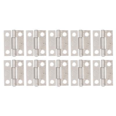 10 Stück 1 Zoll Scharniere 304 Edelstahl 4 Loch Klappbare Einlassscharniere für Marine-Boxen Schranktür