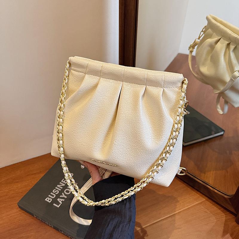 Bucket bag summer large capacity high-end retro chain shoulder bag fashion design women's bag