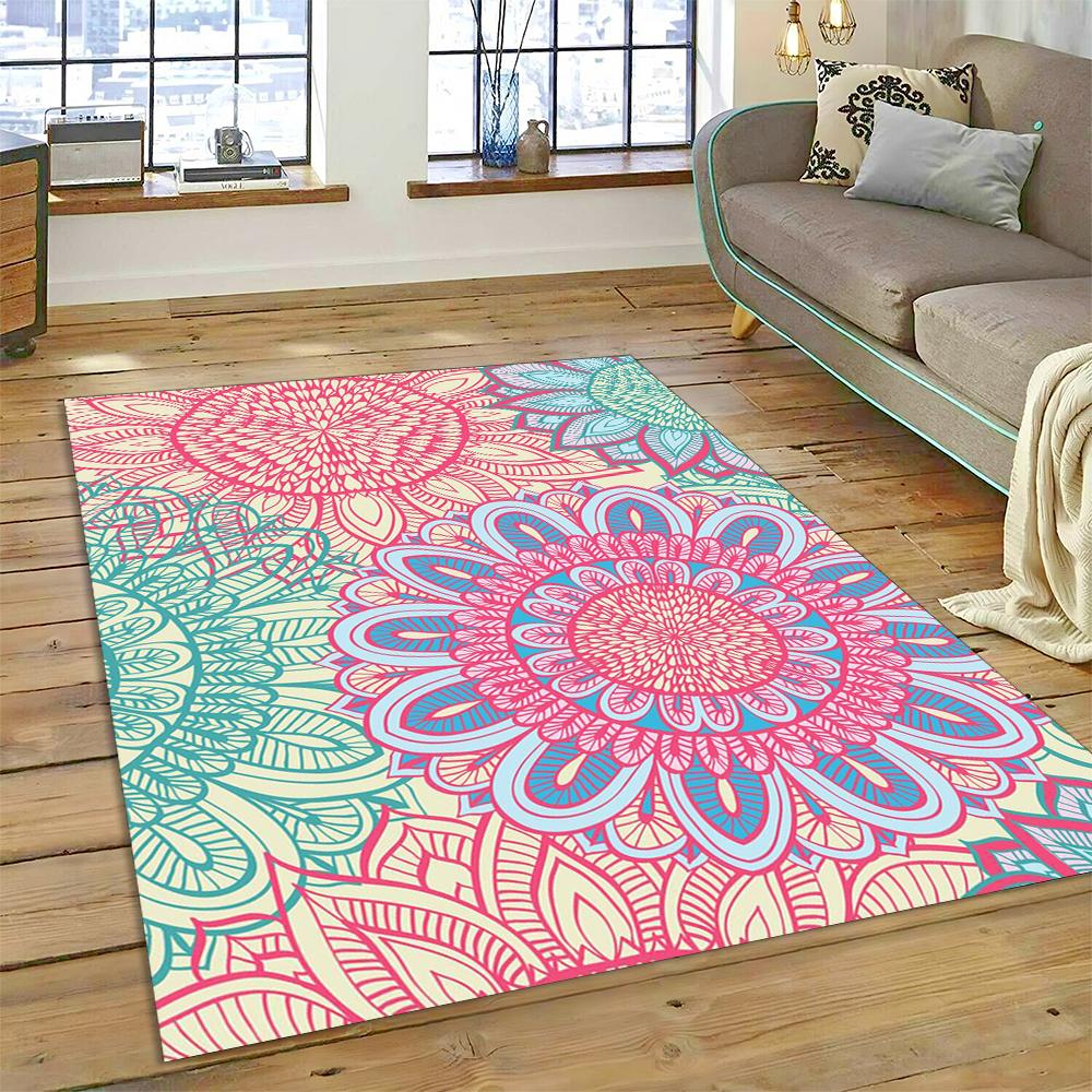 Bohemia Meditation Mandala  Flower Carpet Rug for Home Living Room Bedroom Sofa Doormat Deco Mat