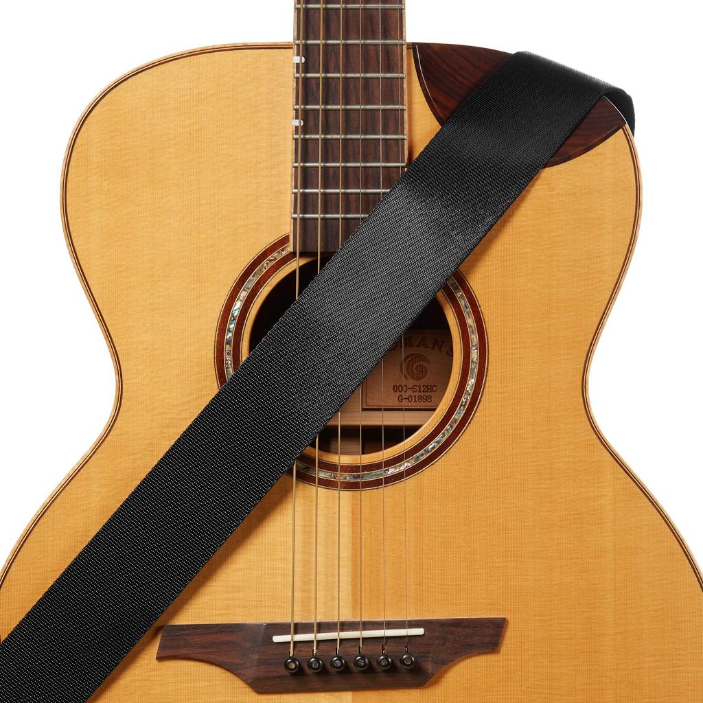 Amumu Nylon Seatbelt Guitar Strap with Clip and Zipper Buckle, Fits Acoustic, Electric, and Bass Guitars, Adjustable Length