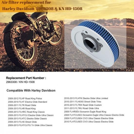 High Flow Air Filter HD-1508 For 08-13 Harley Road Glide  Electra Glide