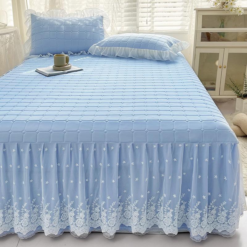 

Юбка-кровать, латексный комплект из трех предметов, летний коврик для сна, кондиционер, мягкое сиденье, складной коврик из вискозного волокна 150cmx200cm 3pcs