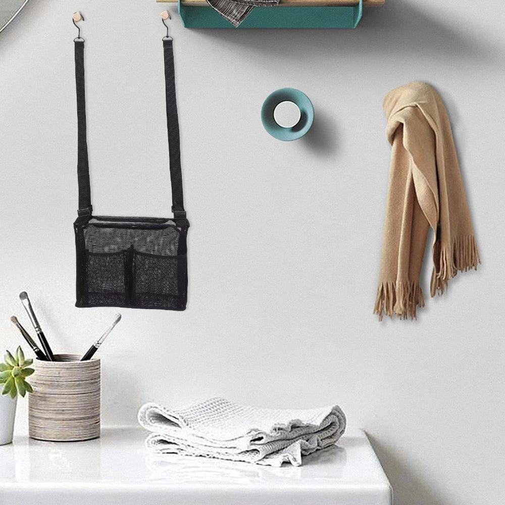 Adjustable Shower Tools Organizer with Hooks Shower Draining Rack Toiletry Storage Basket  Travel