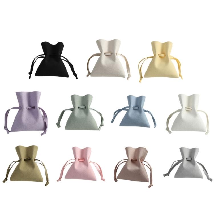 Fashionable Multicolored Jewelry Bag Jewelry Pouches with Soft Texture for Protecting and Displaying Accessories