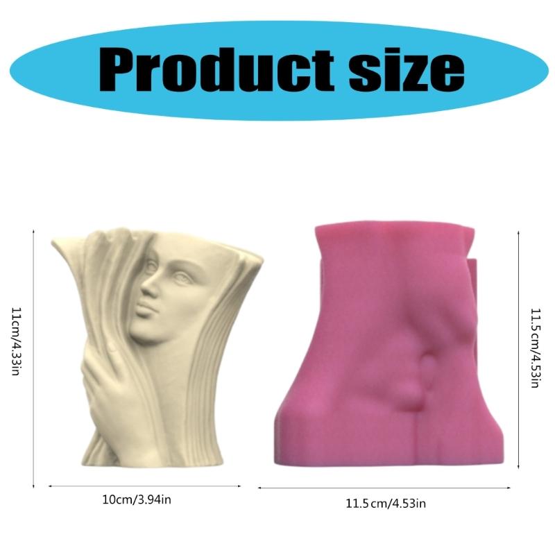 Creative Unique Flower Holders and Pen Pots with Face Book Sturdy Silicone Resin Mould for Craft Lovers Daily Use