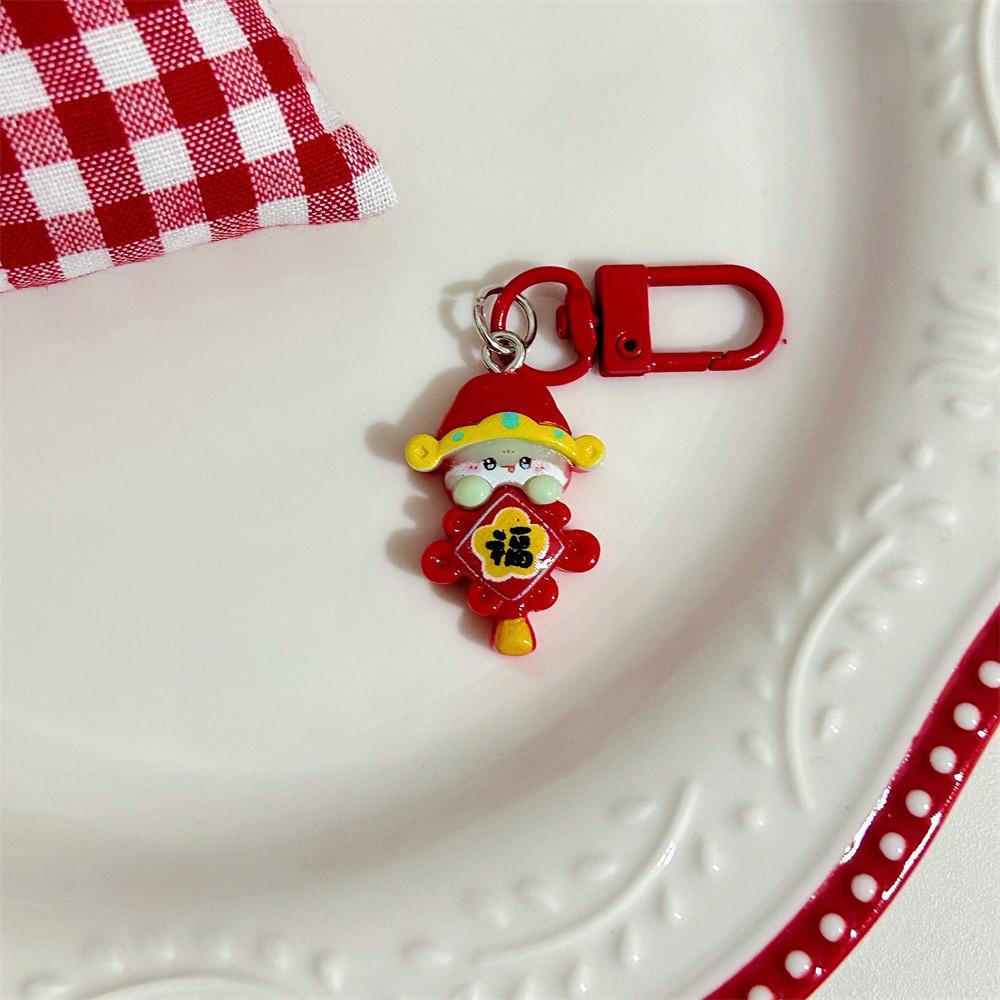 Lucky Snake Keychain God of Wealth Snake Key Ring Creative 2025 New Year Pendant  Ornament
