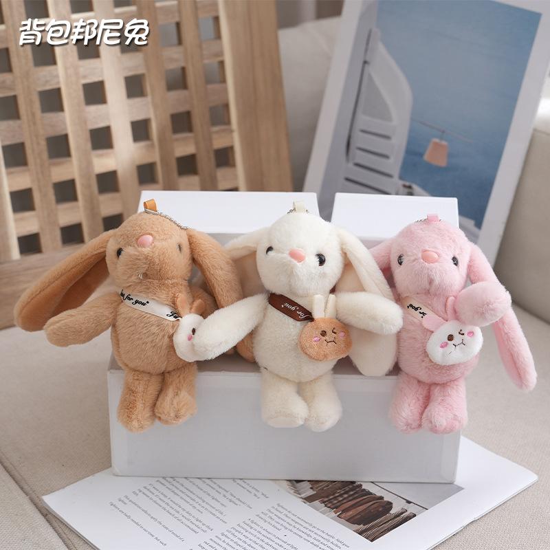 Cuddly Soft And Rabbit Plush Keychain Doll Charming For Romantic Gifts Collectibles And