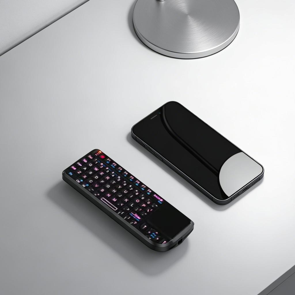 Small Wireless Keyboard, 2.4G Rechargeable Backlit Keyboard With Touchpad