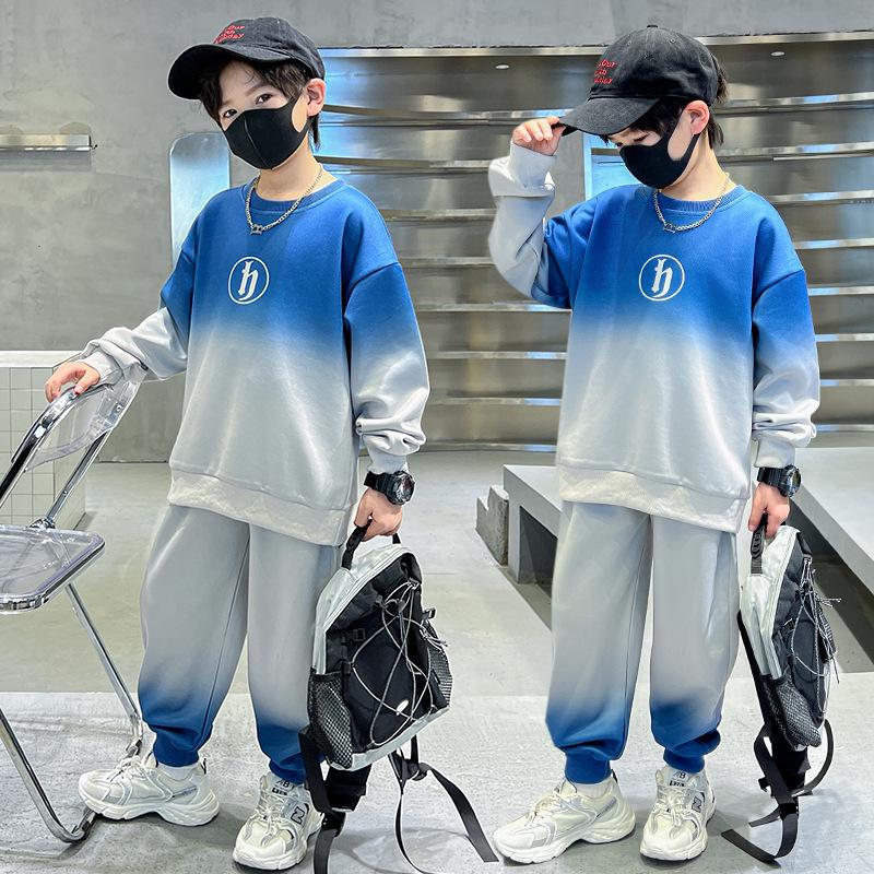 Boys' 2025 Long Sleeve Autumn Sports Sweatshirt Two-Piece Set