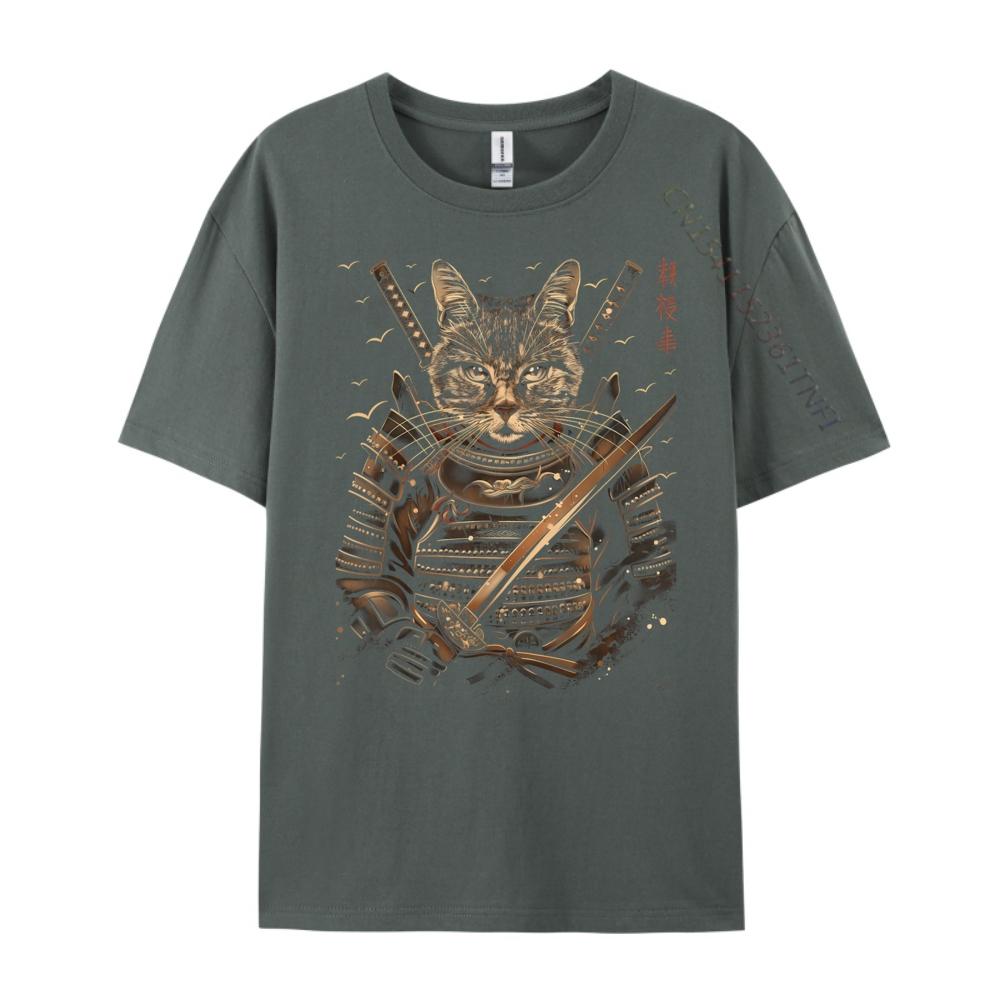 Cat Samurai Ninja Cat Samurai Art Ukiyo E Funny T Shirts Winter Shirts For Men Graphic T Shirts Men Male Clothes Tshirt for Men