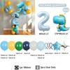 39Pcs Set Cartoon Cute Dinosaur Foil Balloons Macaron Colored Latex Ball 1-9 Year Girls Kids Dinosaur Themed Birthday Party Deco