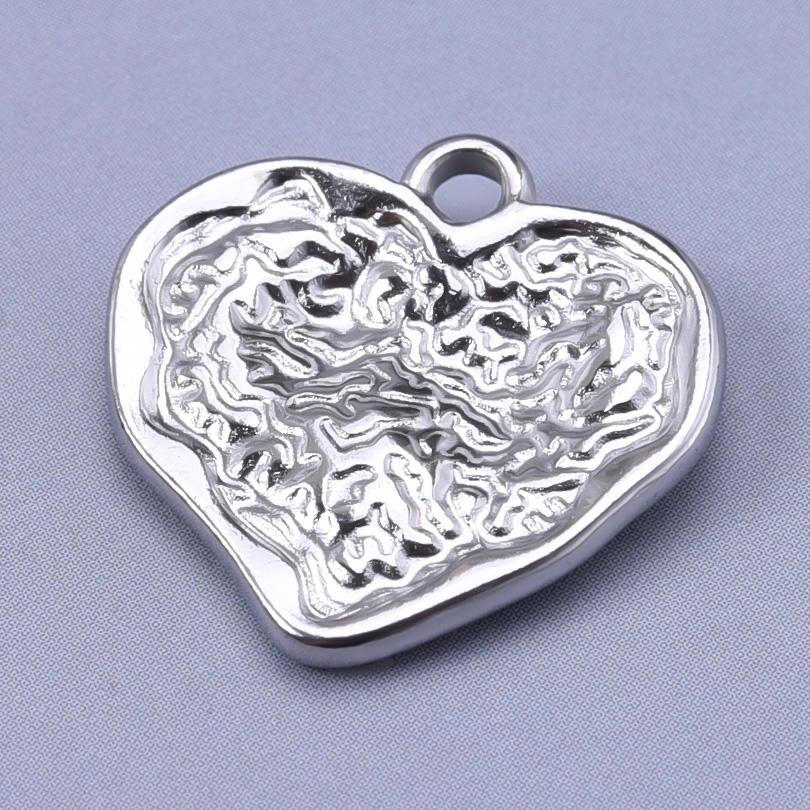 6pcs Titanium/Stainless Steel Heart Charms For Jewelry Making Supplies Fashion Diy Love Pendant Wings Flower Landscape Materials