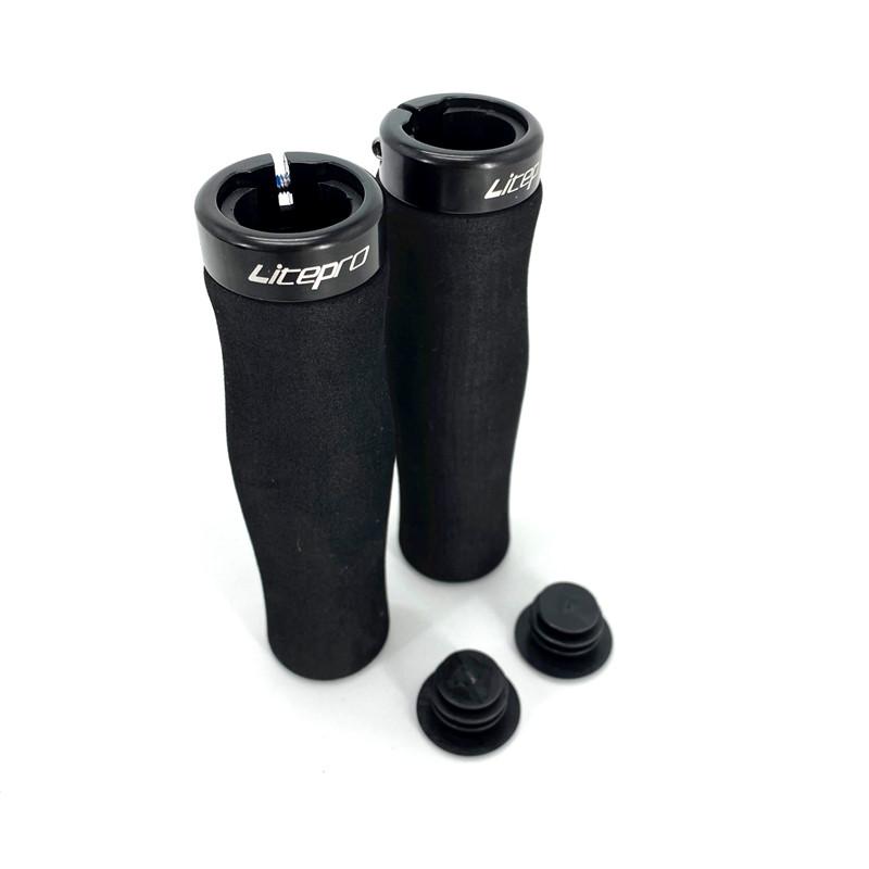 Litepro Folding Bike Mountain Bike Grips 22.2mm 132mm Ultralight Comfortable Sponge Non-slip Single Lock Ring Bicycle Grips