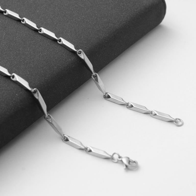 Stainless Steel Necklace Titanium Necklace Chain 2mm-4mm Men's and Women's Hip-hop Necklace Chain Men's Gifts