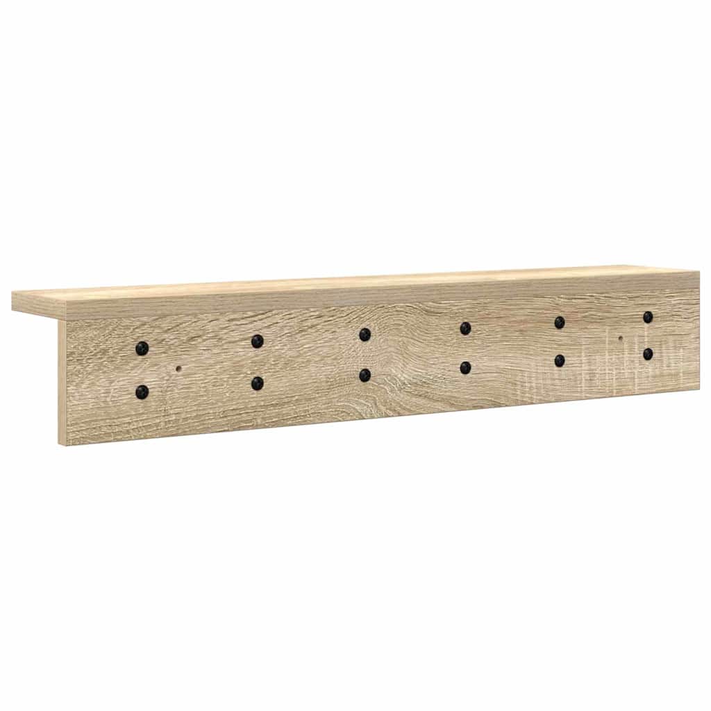 Wall Mounted Nightstand Sonoma Oak 60 X 10.5 X 10.5 Cm