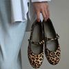 Fashion 2025 New Ladies Shoes Shallow Women's Flats Fashion Leopard Print Casual Round Toe Light Best Seller Comfortable Flat Low Heels
