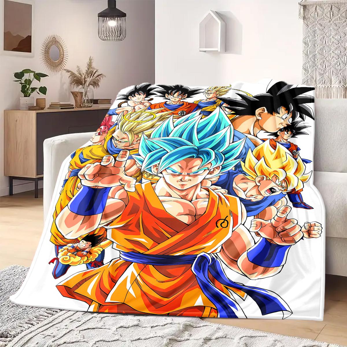 

Dragon Ball Z Print Blanket Warm Comfortable Flannel Blanket Suitable for Bedrooms,Sofas, Beds,Chairs,Travel -QIAO27 75x90cm