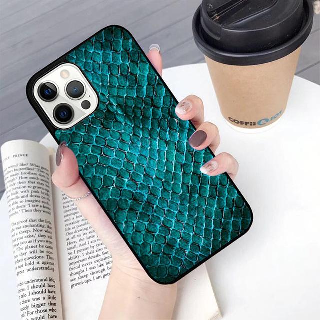 Snake Skin Phone Case For Apple iPhone 17 Air Pro Max Plus Coque For iPhone 17 Air 14 15 16 13 12 Max Cover