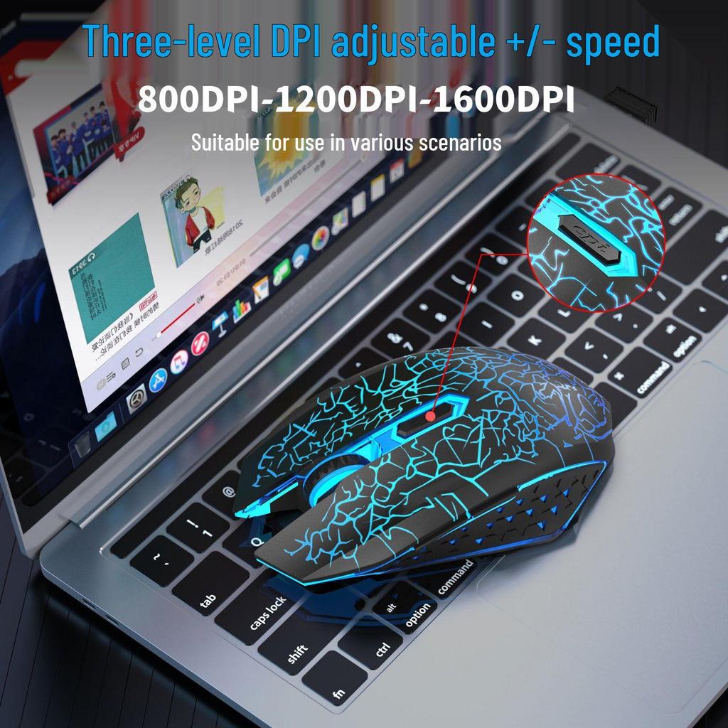 Wrangler Dual-Modus Kabellose Bluetooth Typ-C Wiederaufladbare Stille Gaming-Maus