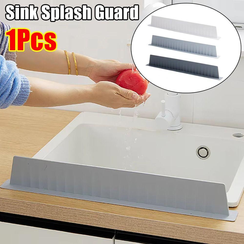 1Pcs Heightenin Sink Splash Guard with Suction Cup Sink Guard Baffle Plate Kitchen Countertop Bar
