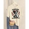 Fearless Understoppable Coffee Skull Print T Shirt Woman Breathable Hip Hop Top Summer T-Shirts Crewneck Short Sleeve