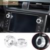 2×Alloy Silver Radio Switch Audio Knob Ring Trim For Toyot@ 86 /Subaru BRZ +