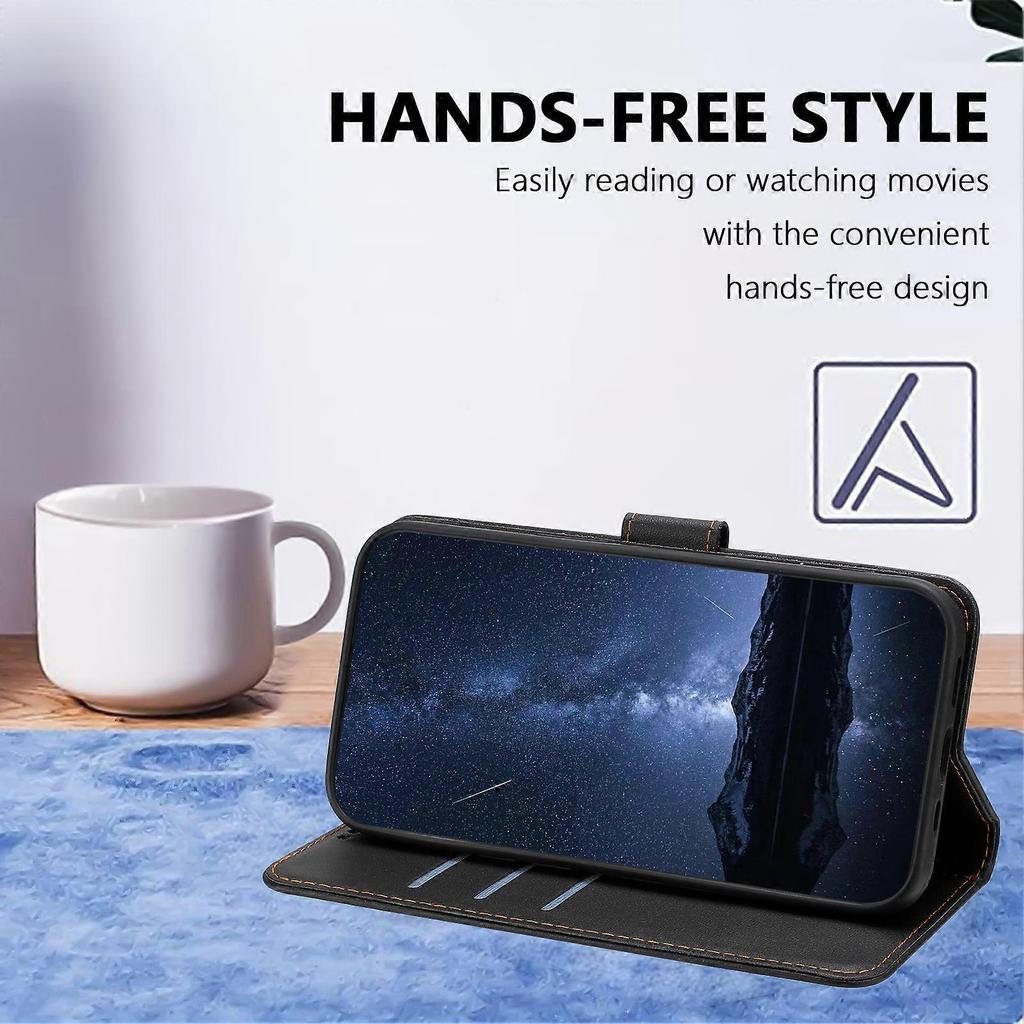 Compatible For Motorola Moto G37 Power 5G Leather Case Wallet Stand Solid Color Anti Drop Phone Cover