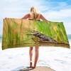 Crocodile Pattern Printing Series Seaside Vacation Beach Towel Swimming Bath Towel Sports Towel