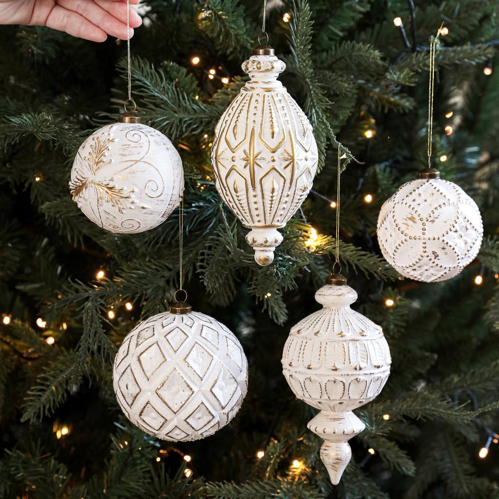 New 8 Styles Plastic White Gold Christmas Tree Pendant Luxury Ball Christmas Decoration Home Ornament Navidad Natal Gift